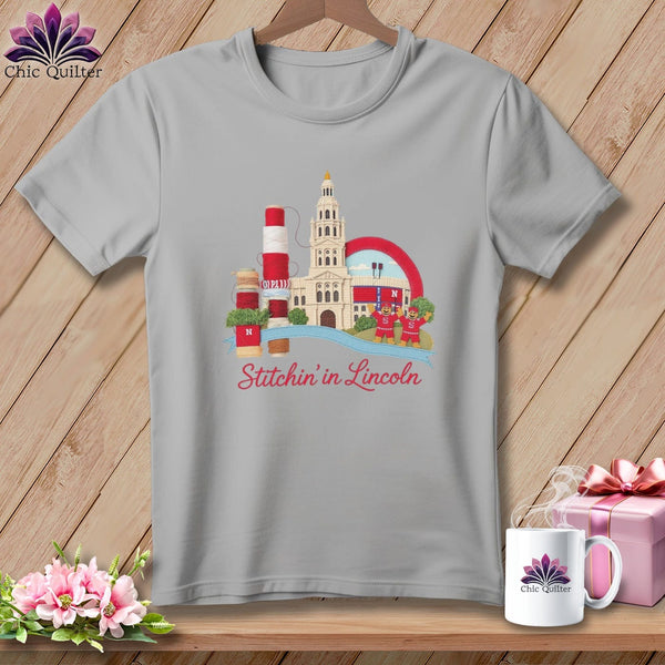 MyDesigns Physical Item S / Athletic Heather Stitchin' in Lincoln ~ Relaxed Fit Tee