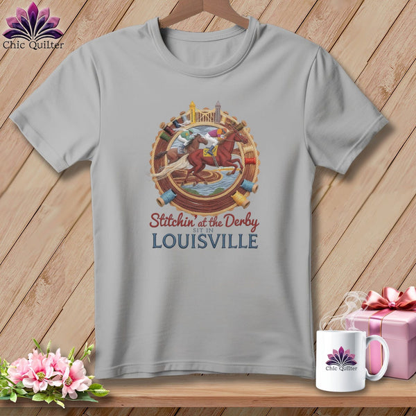 MyDesigns Physical Item S / Athletic Heather Stitchin' in Louisville ~ Relaxed Fit Tee