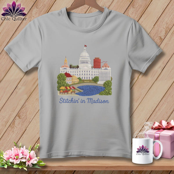MyDesigns Physical Item S / Athletic Heather Stitchin' in Madison ~ Relaxed Fit Tee