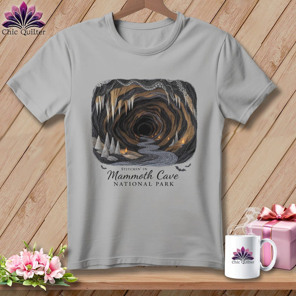 MyDesigns Physical Item S / Athletic Heather Stitchin' in Mammoth Cave National Park ~ Relaxed Fit Tee