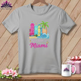 MyDesigns Physical Item S / Athletic Heather Stitchin' in Miami ~ Relaxed Fit Tee