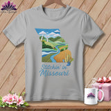 MyDesigns Physical Item S / Athletic Heather Stitchin' in Missouri ~ Relaxed Fit Tee