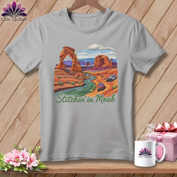 MyDesigns Physical Item S / Athletic Heather Stitchin' in Moab ~ Relaxed Fit Tee