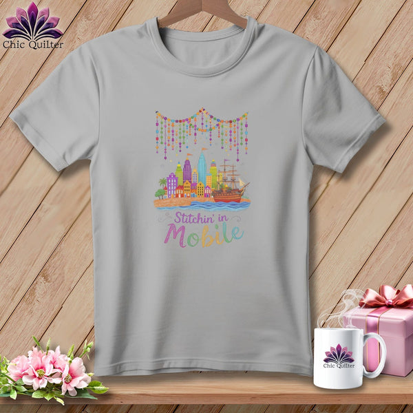MyDesigns Physical Item S / Athletic Heather Stitchin' in Mobile ~ Relaxed Fit Tee