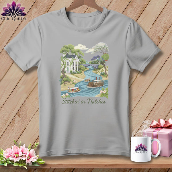 MyDesigns Physical Item S / Athletic Heather Stitchin' in Natchez ~ Relaxed Fit Tee