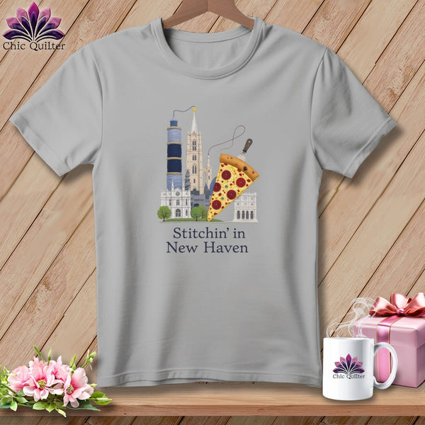 MyDesigns Physical Item S / Athletic Heather Stitchin' in New Haven ~ Relaxed Fit Tee