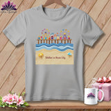 MyDesigns Physical Item S / Athletic Heather Stitchin' in Ocean City ~ Relaxed Fit Tee