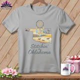 MyDesigns Physical Item S / Athletic Heather Stitchin' in Oklahoma ~ Relaxed Fit Tee