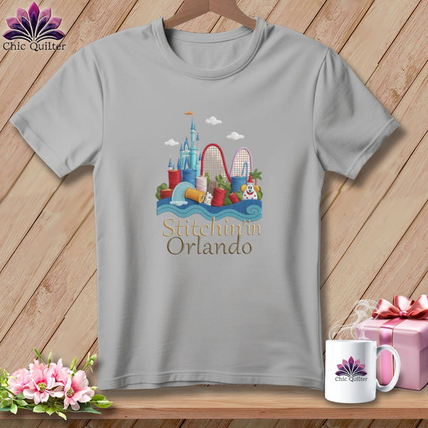 MyDesigns Physical Item S / Athletic Heather Stitchin' in Orlando ~ Relaxed Fit Tee