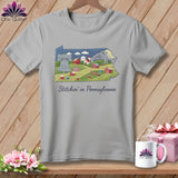 MyDesigns Physical Item S / Athletic Heather Stitchin' in Pennsylvania ~ Relaxed Fit Tee