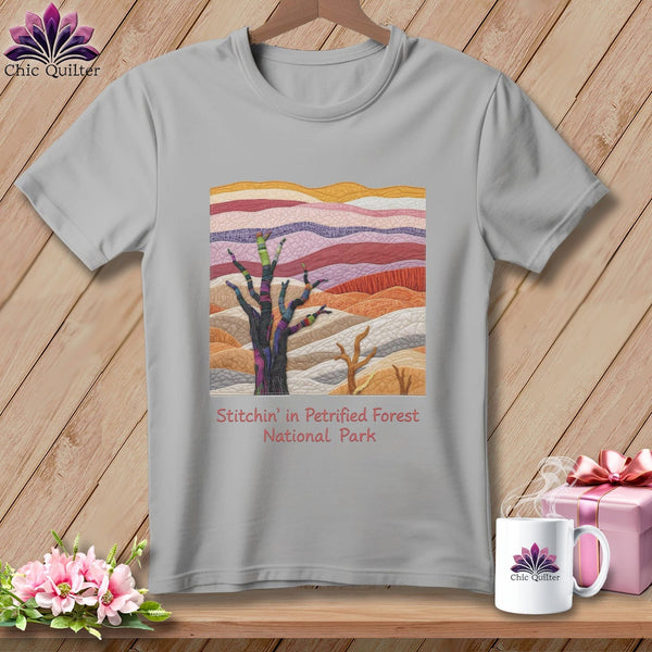 MyDesigns Physical Item S / Athletic Heather Stitchin' in Petrified Forest National Park ~ Relaxed Fit Tee