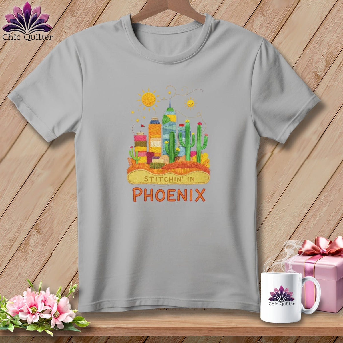 MyDesigns Physical Item S / Athletic Heather Stitchin' in Phoenix ~ Relaxed Fit Tee
