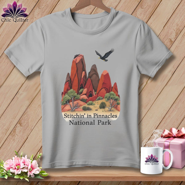 MyDesigns Physical Item S / Athletic Heather Stitchin' in Pinnacles National Park ~ Relaxed Fit Tee