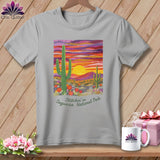 MyDesigns Physical Item S / Athletic Heather Stitchin' in Saguaro National Park ~ Relaxed Fit Tee