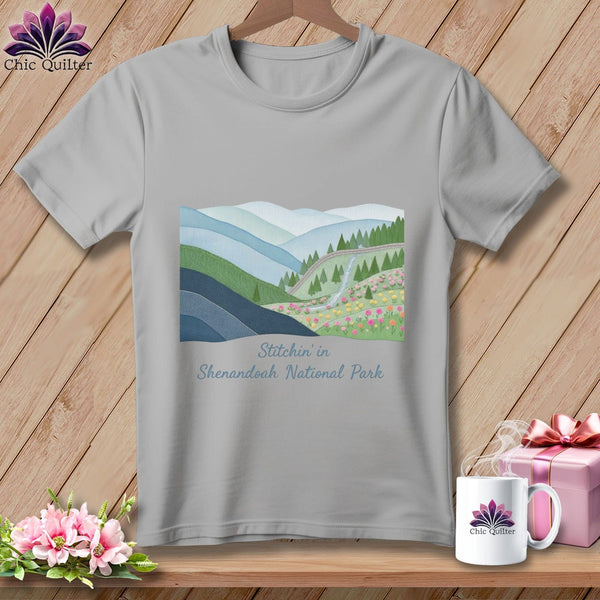 MyDesigns Physical Item S / Athletic Heather Stitchin' in Shenandoah National Park ~ Relaxed Fit Tee