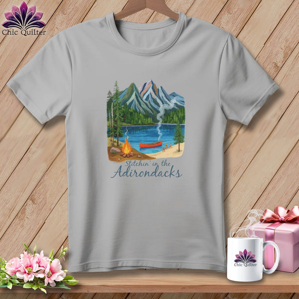 MyDesigns Physical Item S / Athletic Heather Stitchin' in the Adirondacks ~ Relaxed Fit Tee
