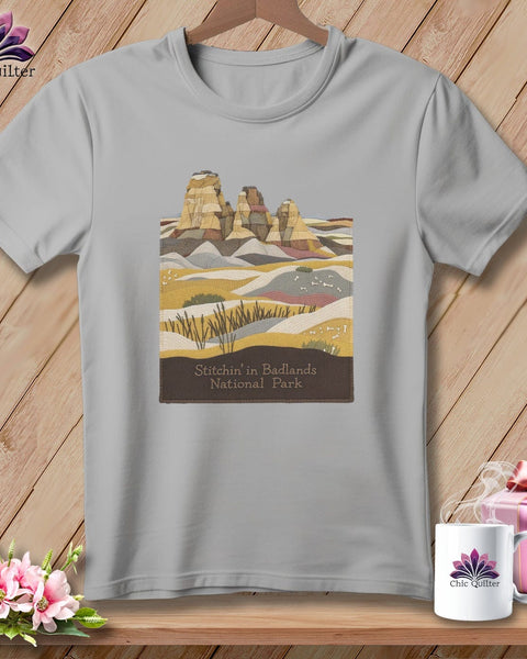 MyDesigns Physical Item S / Athletic Heather Stitchin' in the Badlands NP ~ Relaxed Fit Tee