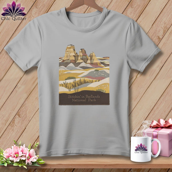 MyDesigns Physical Item S / Athletic Heather Stitchin' in the Badlands NP ~ Relaxed Fit Tee
