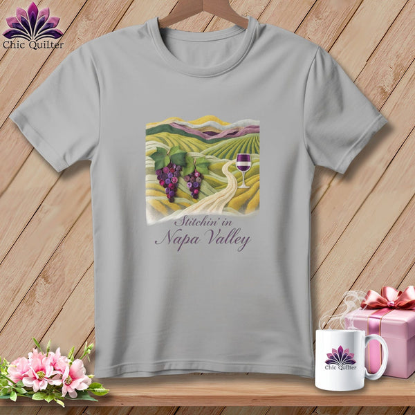 MyDesigns Physical Item S / Athletic Heather Stitchin' in the Napa Valley ~ Relaxed Fit Tee