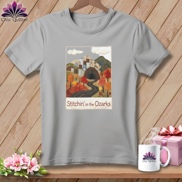 MyDesigns Physical Item S / Athletic Heather Stitchin' in the Ozark Mountains ~ Relaxed Fit Tee