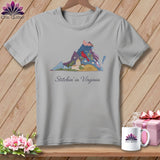 MyDesigns Physical Item S / Athletic Heather Stitchin' in Virginia ~ Relaxed Fit Tee