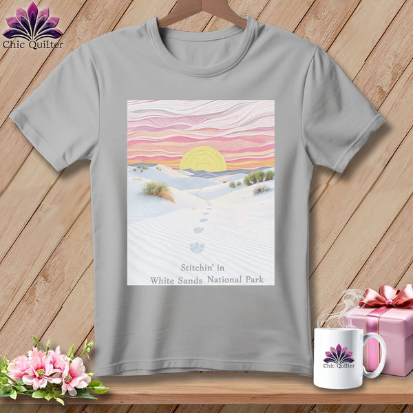 MyDesigns Physical Item S / Athletic Heather Stitchin' in White Sands National Park ~ Relaxed Fit Tee