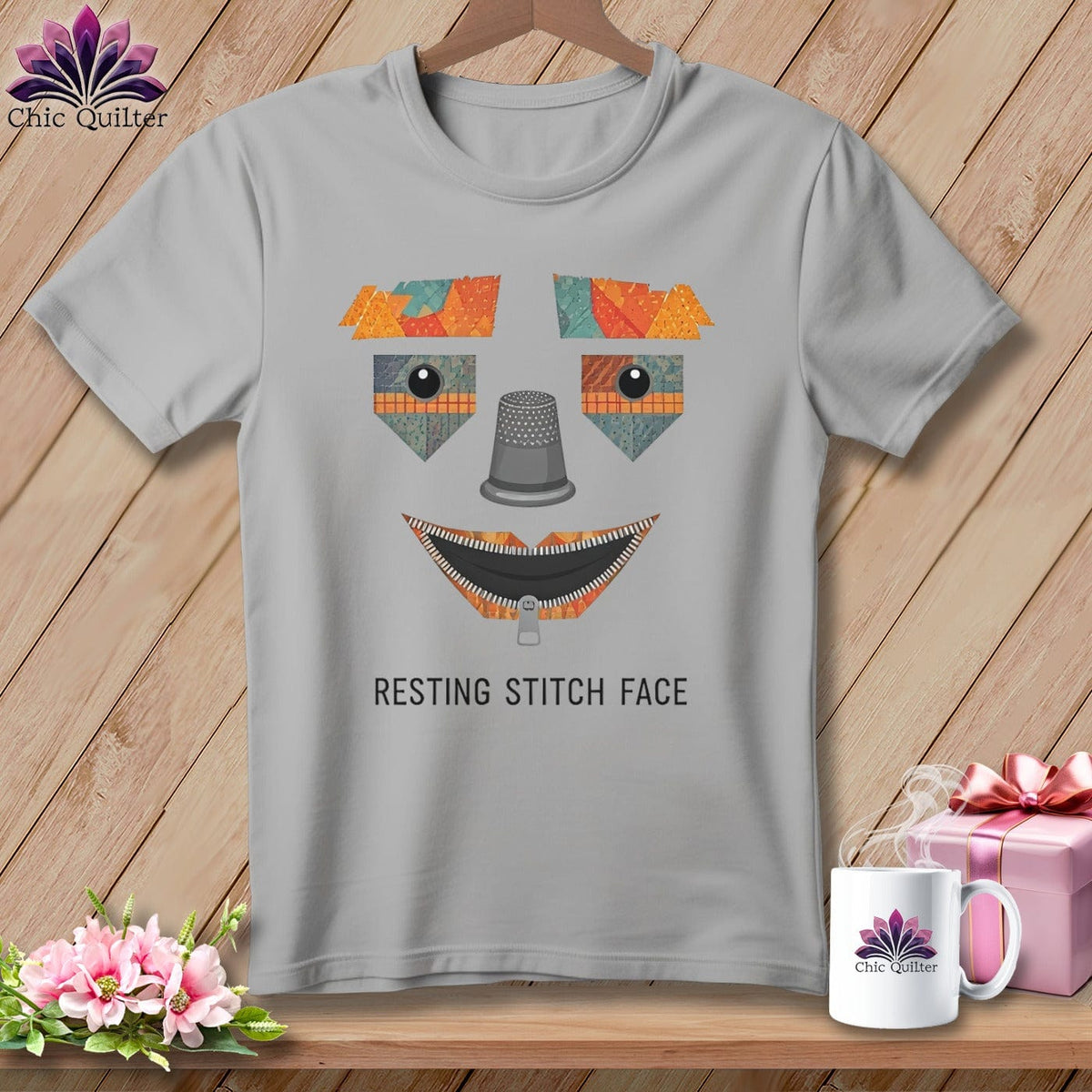 MyDesigns Physical Item S / Athletic Heather Strawman - Resting Stitch Face ~ Relaxed Fit Tee