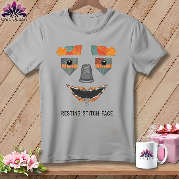 MyDesigns Physical Item S / Athletic Heather Strawman - Resting Stitch Face ~ Relaxed Fit Tee