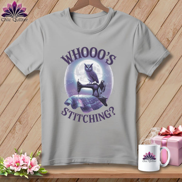 MyDesigns Physical Item S / Athletic Heather Whooos Stitching ~ Relaxed Fit Tee