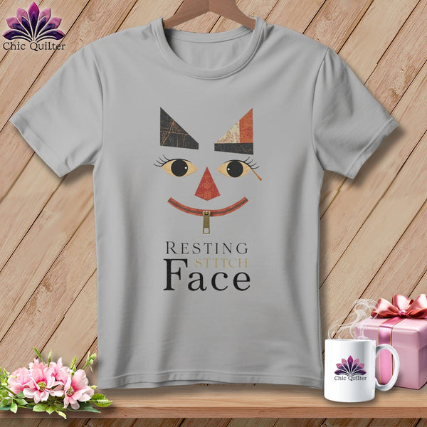 MyDesigns Physical Item S / Athletic Heather Zip It - Resting Stitch Face ~ Relaxed Fit Tee