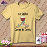 MyDesigns Physical Item S / Banana Her Seams Center to Drink. ~ Premium Tee