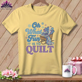 MyDesigns Physical Item S / Banana Oh What Fun It Is to Quilt ~ Premium Tee