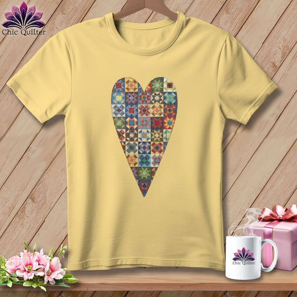 MyDesigns Physical Item S / Banana Patchwork Heart ~ Premium Tee