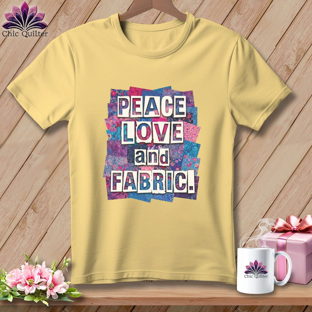 MyDesigns Physical Item S / Banana Peace Love and Fabric ~ Premium Tee
