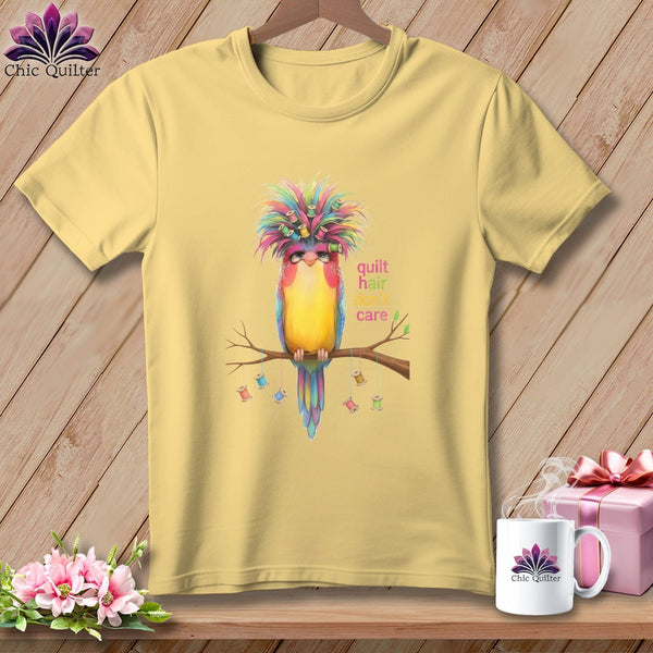 MyDesigns Physical Item S / Banana Quilt Hair Don’t Care ~ Curlene Spoolworth ~ Premium Tee
