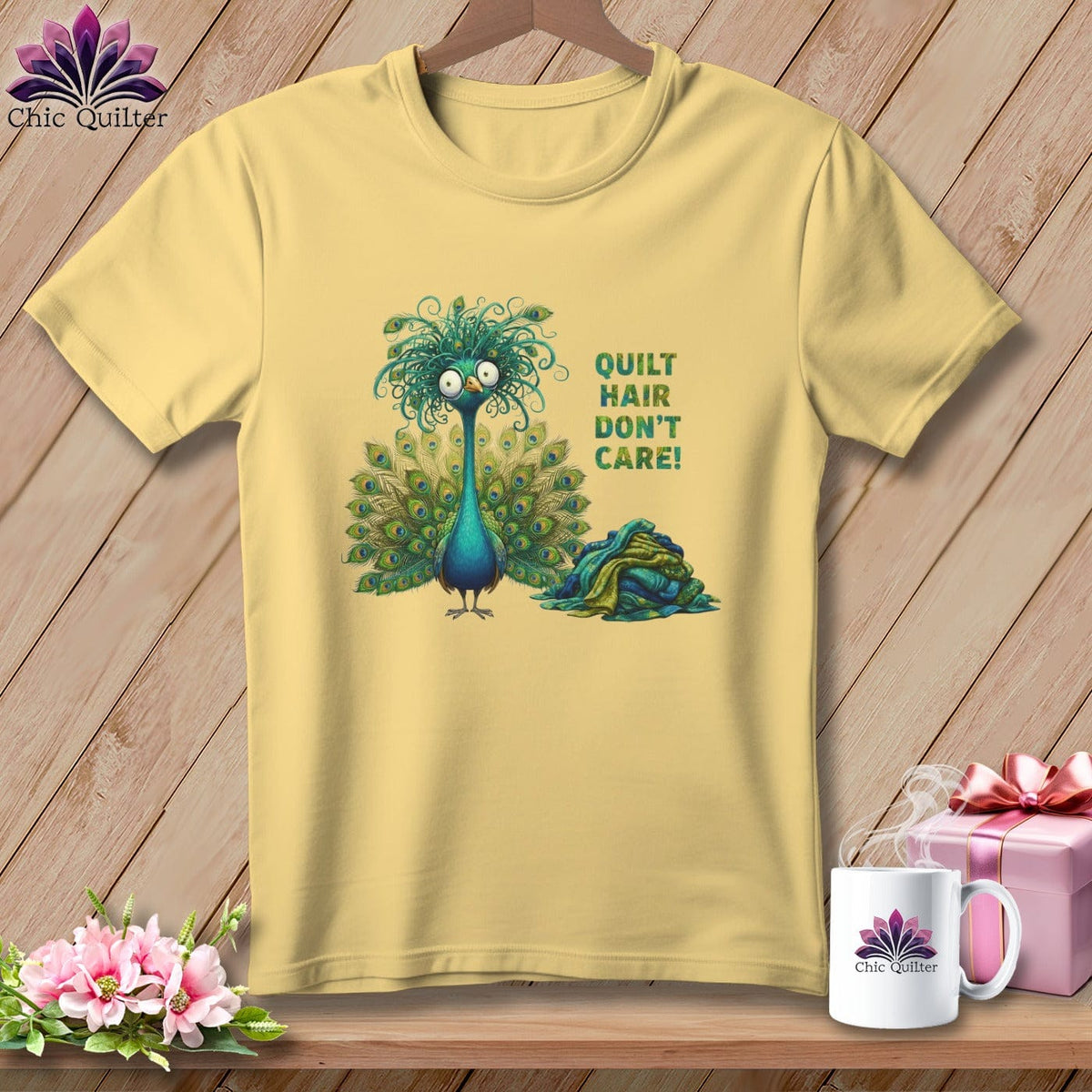 MyDesigns Physical Item S / Banana Quilt Hair Don’t Care ~ Lady Plumeadora ~ Premium Tee