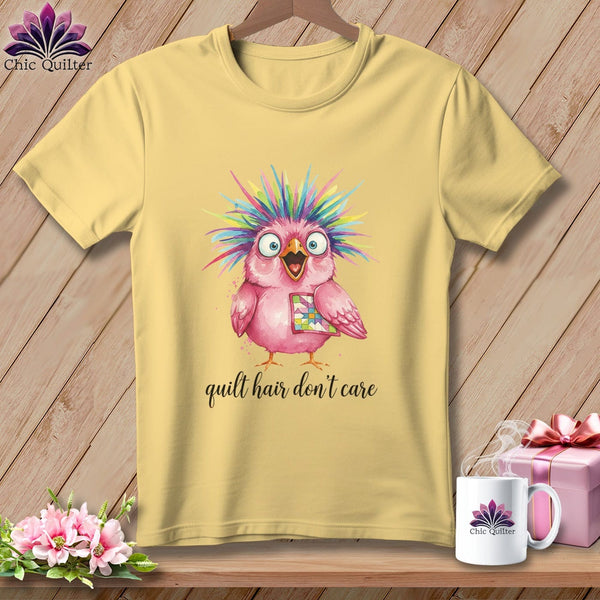 MyDesigns Physical Item S / Banana Quilt Hair Don’t Care ~ Peaches Plume ~ Premium Tee