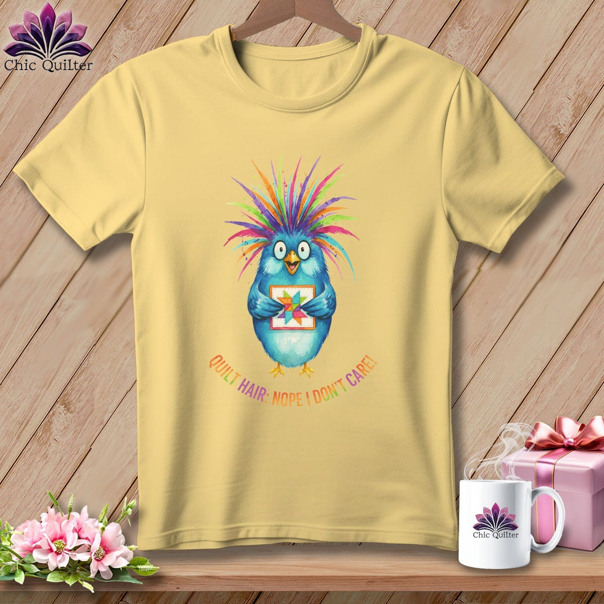 MyDesigns Physical Item S / Banana Quilt Hair Don’t Care ~ Ruckus Jay ~ Premium Tee