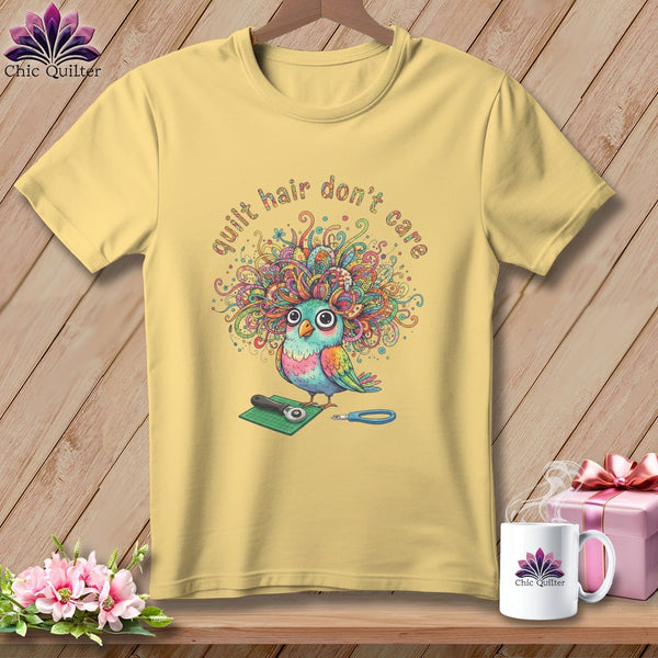 MyDesigns Physical Item S / Banana Quilt Hair Don’t Care ~ Snipsy Wren ~ Premium Tee
