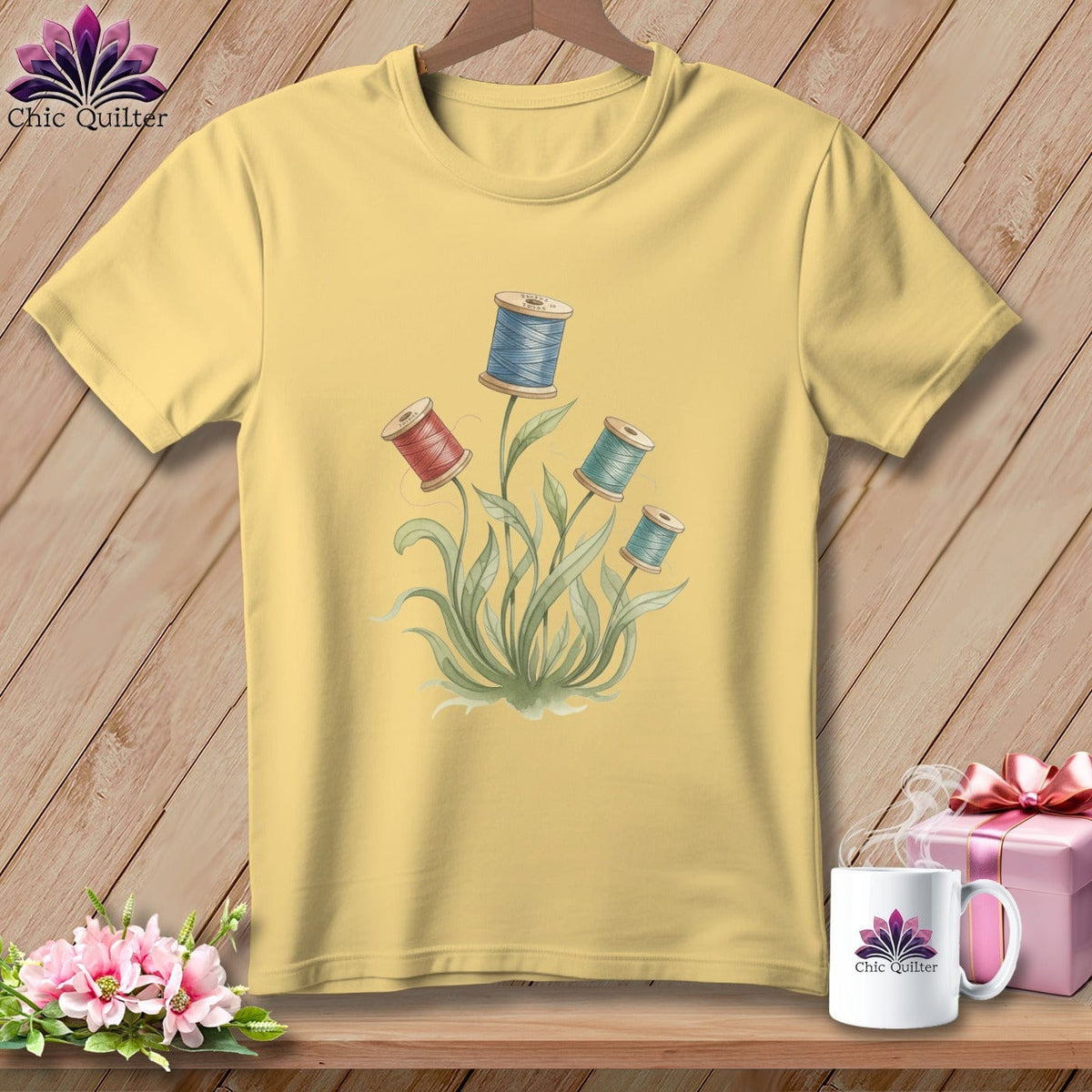 MyDesigns Physical Item S / Banana Spool Blooms ~ Premium Tee