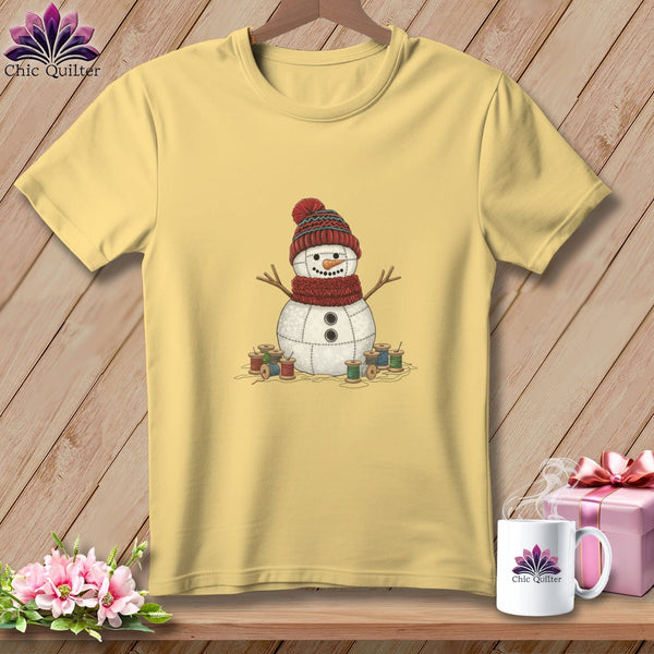 MyDesigns Physical Item S / Banana The Quilted Snowman ~ Premium Tee