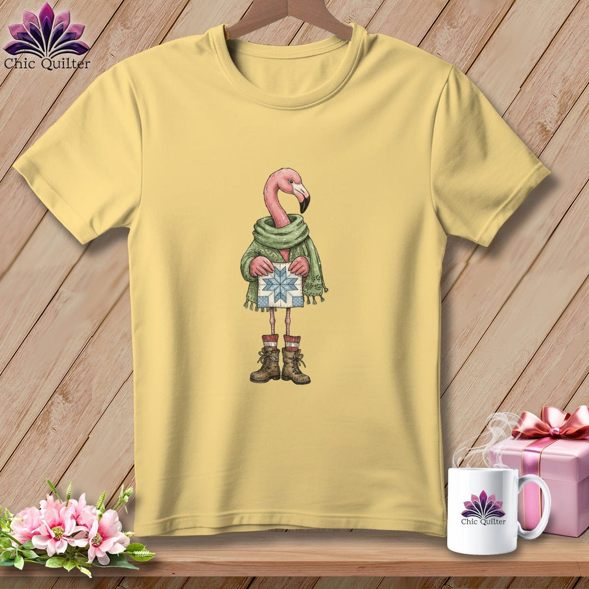 MyDesigns Physical Item S / Banana The Starry ~ Eyed Flamingo Quilter ~ Premium Tee