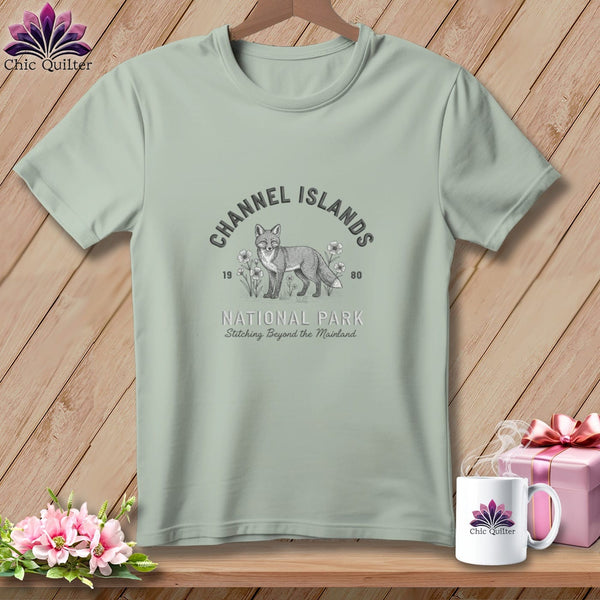 MyDesigns Physical Item S / Bay Channel Islands National Park ~ Fox, Stitchin In Beauty ~ Premium Tee