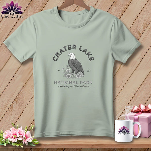 MyDesigns Physical Item S / Bay Crater Lake National Park, Stitchin In Beauty ~ Premium Tee