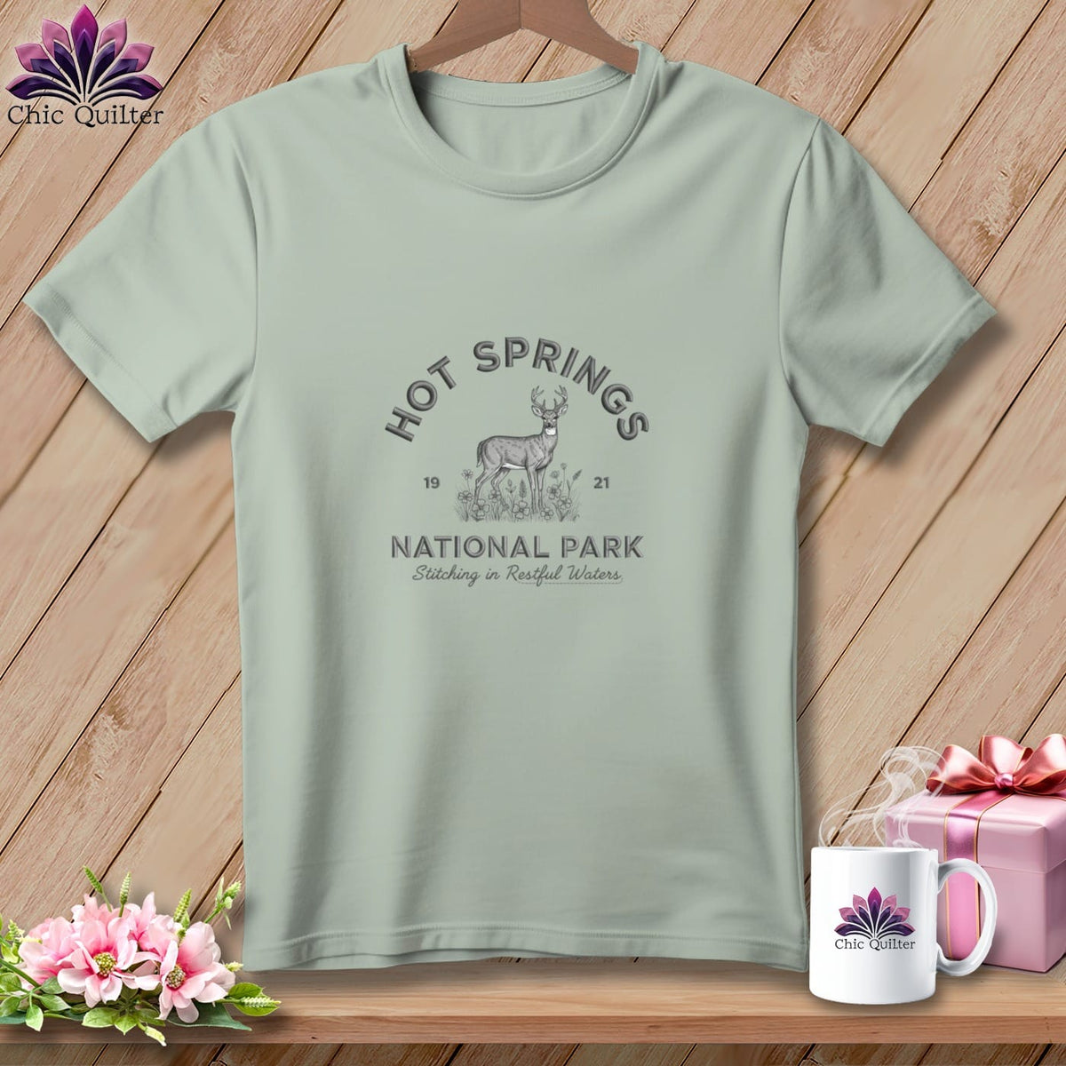 MyDesigns Physical Item S / Bay Hot Springs National Park, Stitchin In Beauty ~ Premium Tee