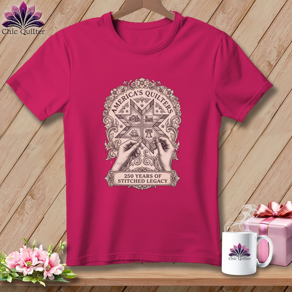MyDesigns Physical Item S / Berry America's Quilters 250 Years of Stitched Legacy ~ Relaxed Fit Tee