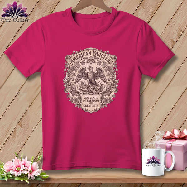 MyDesigns Physical Item S / Berry American Quilters 250 Years of Freedom and Creativity ~ Relaxed Fit Tee
