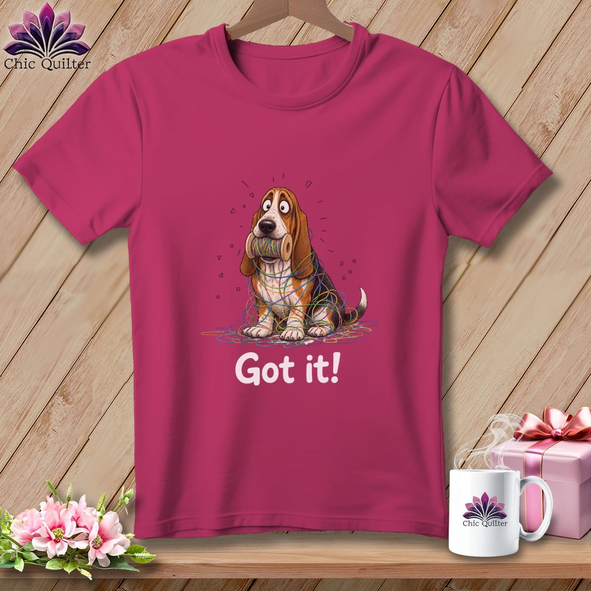 MyDesigns Physical Item S / Berry Basset Hound Helper ~ Premium Tee