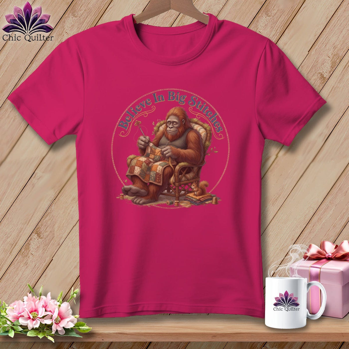 MyDesigns Physical Item S / Berry Big Foot Stitcher ~ Relaxed Fit Tee