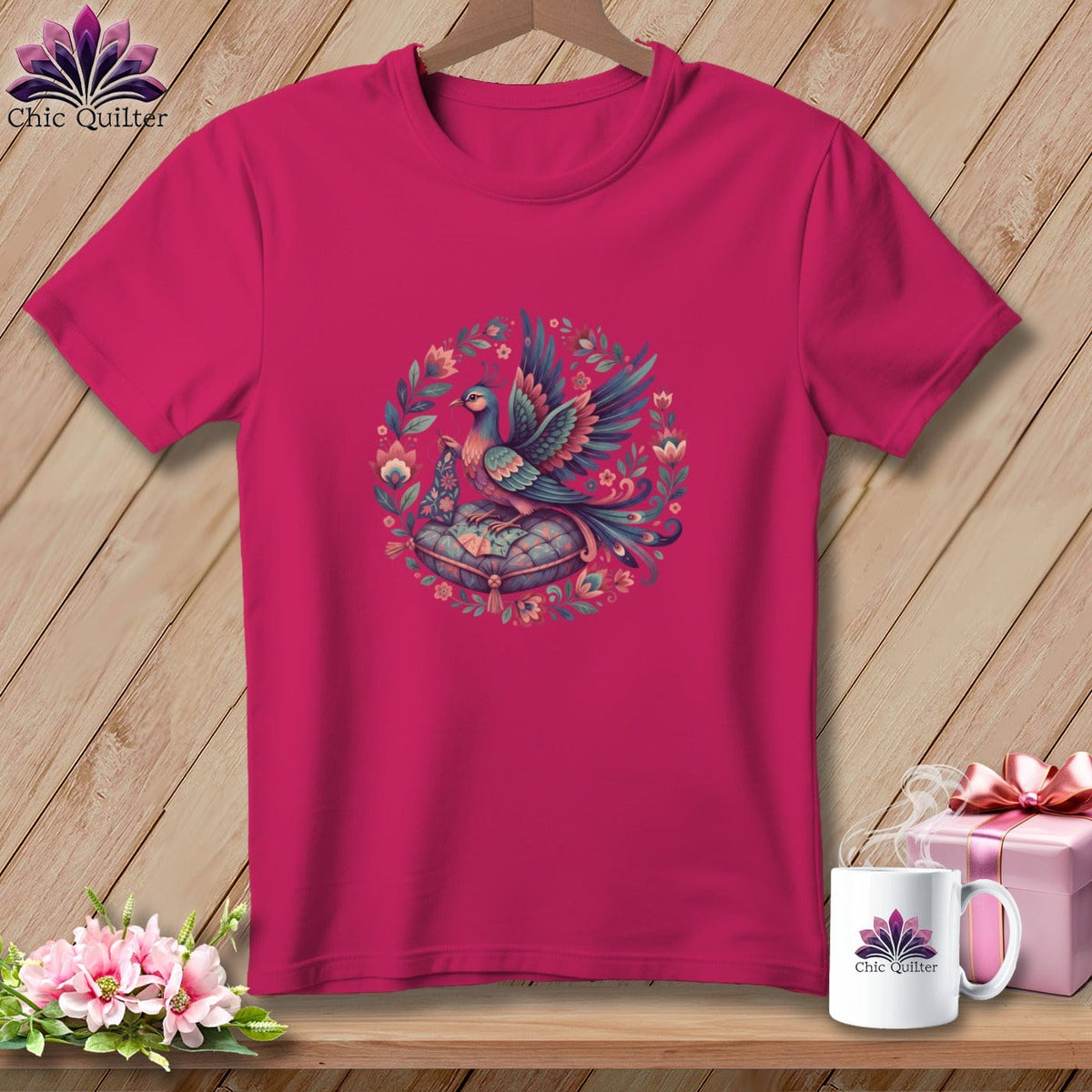 MyDesigns Physical Item S / Berry Birds of a Feather ~ Relaxed Fit Tee